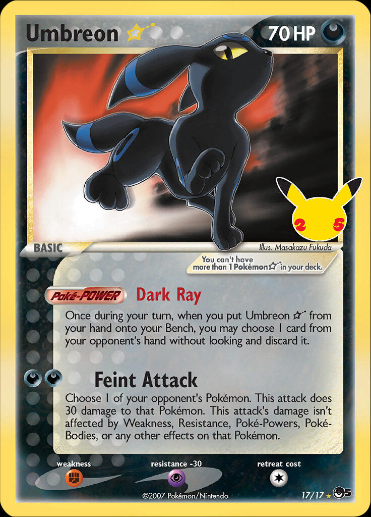Umbreon (17/17) (Star) [Celebrations: 25th Anniversary - Classic Collection] | Devastation Store