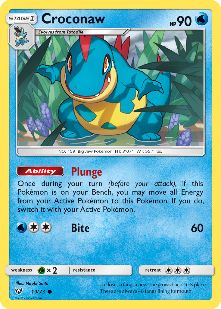 Croconaw (19/73) [Sun & Moon: Shining Legends] | Devastation Store