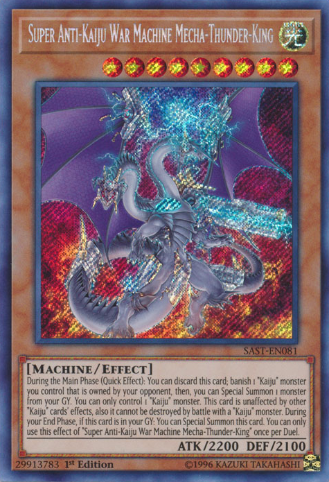 Super Anti-Kaiju War Machine Mecha-Thunder-King [SAST-EN081] Secret Rare | Devastation Store