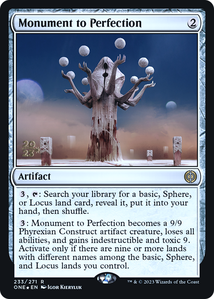 Monument to Perfection [Phyrexia: All Will Be One Prerelease Promos] | Devastation Store