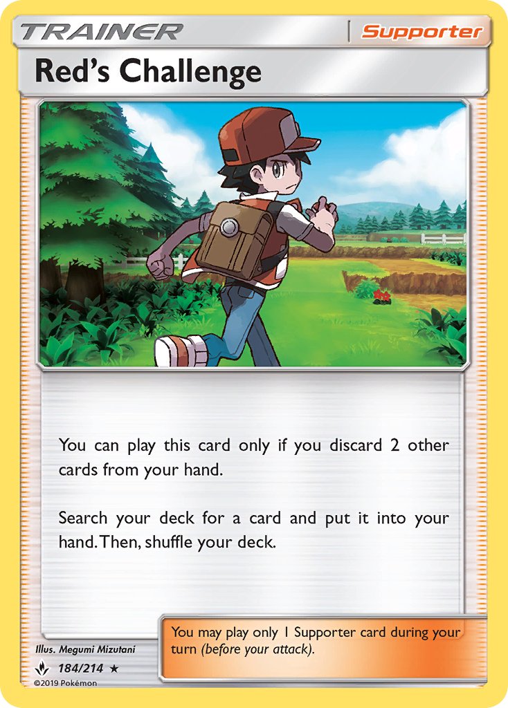 Red's Challenge (184/214) (Theme Deck Exclusive) [Sun & Moon: Unbroken Bonds] | Devastation Store