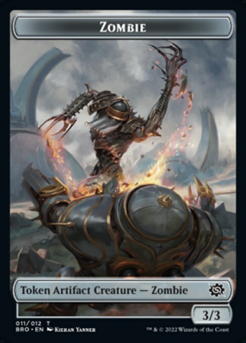 Powerstone // Zombie Double-Sided Token [The Brothers' War Tokens] | Devastation Store