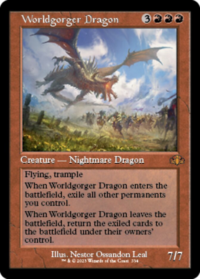 Worldgorger Dragon (Retro) [Dominaria Remastered] | Devastation Store