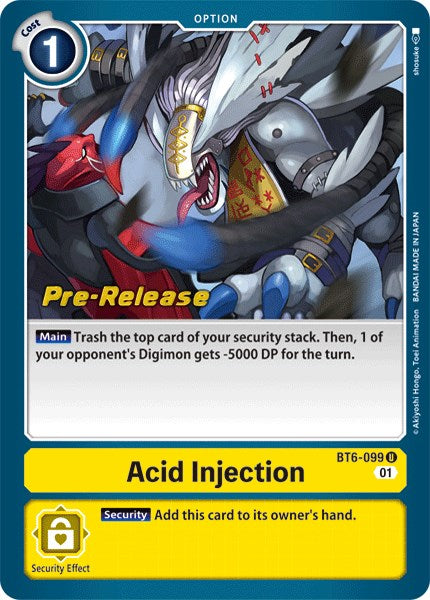 Acid Injection [BT6-099] [Double Diamond Pre-Release Cards] | Devastation Store