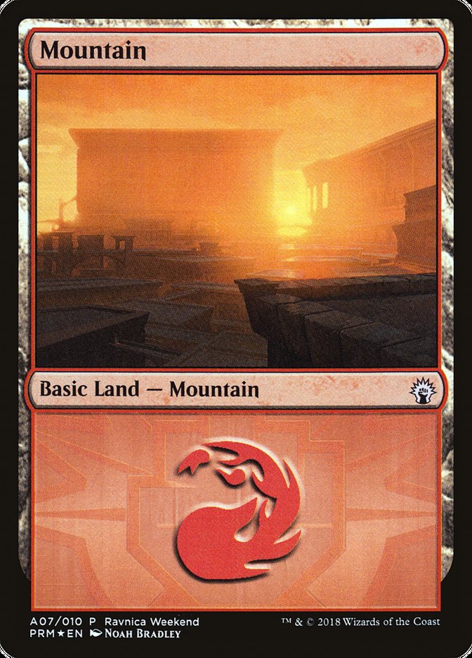 Mountain (A07) [Guilds of Ravnica Ravnica Weekend] | Devastation Store