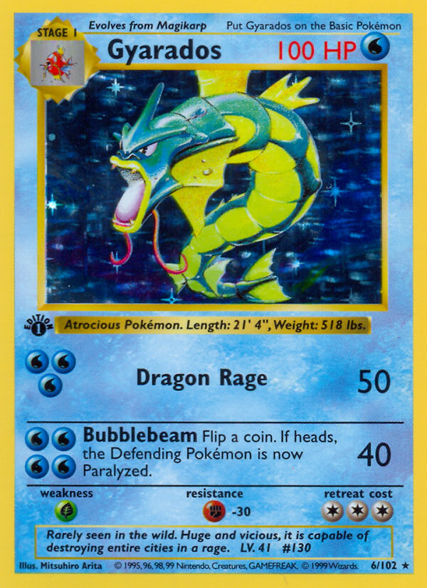 Gyarados (6/102) (Shadowless) [Base Set 1st Edition] | Devastation Store