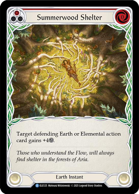 Summerwood Shelter (Red) [ELE125] (Tales of Aria)  1st Edition Rainbow Foil | Devastation Store