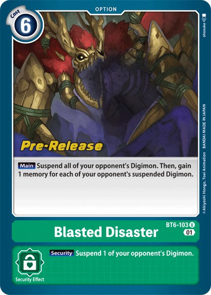 Blasted Disaster [BT6-103] [Double Diamond Pre-Release Cards] | Devastation Store