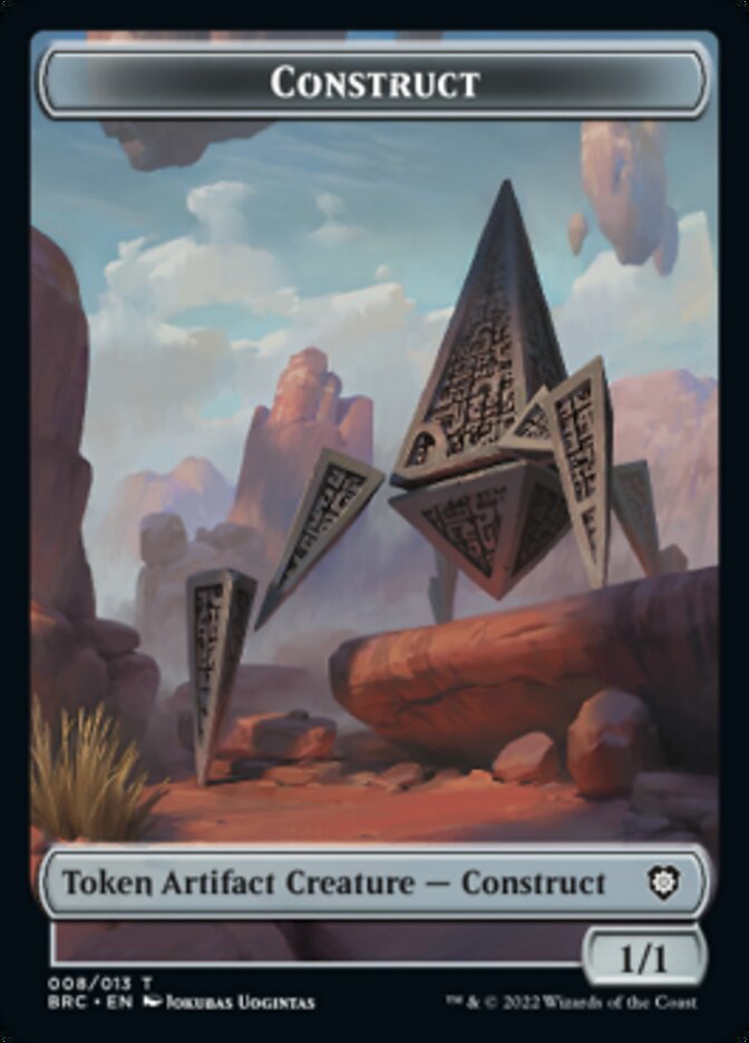 Construct (008) // Phyrexian Myr Double-Sided Token [The Brothers' War Commander Tokens] | Devastation Store