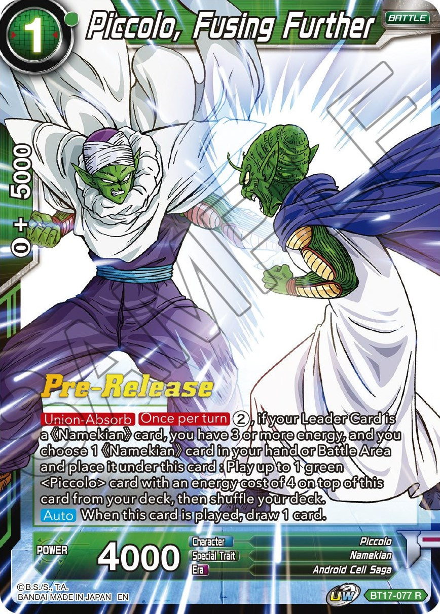 Piccolo, Fusing Further (BT17-077) [Ultimate Squad Prerelease Promos] | Devastation Store