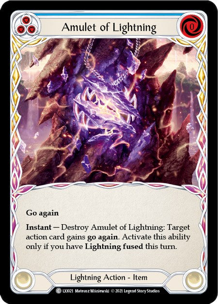 Amulet of Lightning (Blue) [LXI021] (Tales of Aria Lexi Blitz Deck)  1st Edition Normal | Devastation Store
