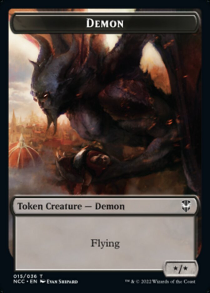 Demon // Copy Double-sided Token [Streets of New Capenna Commander Tokens] | Devastation Store