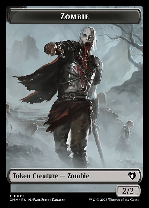 Clue // Zombie (0019) Double-Sided Token [Commander Masters Tokens] | Devastation Store