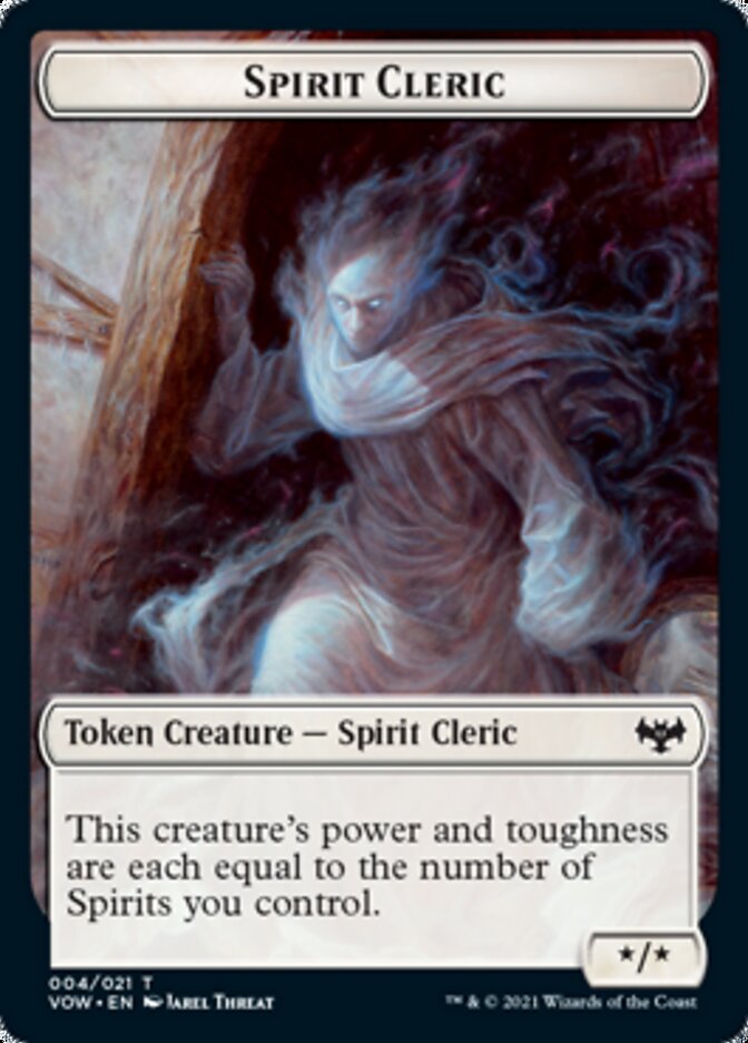 Insect // Spirit Cleric Double-sided Token [Innistrad: Crimson Vow Tokens] | Devastation Store