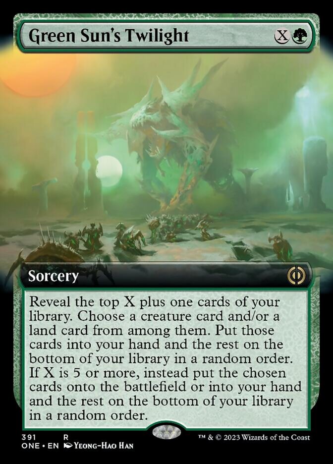 Green Sun's Twilight (Extended Art) [Phyrexia: All Will Be One] | Devastation Store