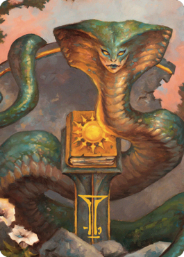 Guardian Naga Art Card (Gold-Stamped Signature) [Commander Legends: Battle for Baldur's Gate Art Series] | Devastation Store