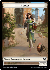 Zombie Knight // Human (6) Double-Sided Token [March of the Machine Commander Tokens] | Devastation Store