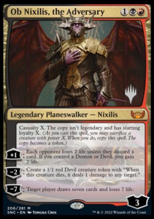 Ob Nixilis, the Adversary (Promo Pack) [Streets of New Capenna Promos] | Devastation Store