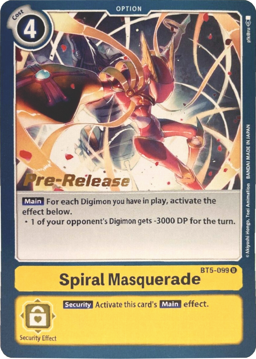 Spiral Masquerade [BT5-099] [Battle of Omni Pre-Release Promos] | Devastation Store