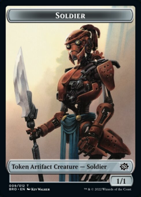 Powerstone // Soldier (009) Double-Sided Token [The Brothers' War Tokens] | Devastation Store