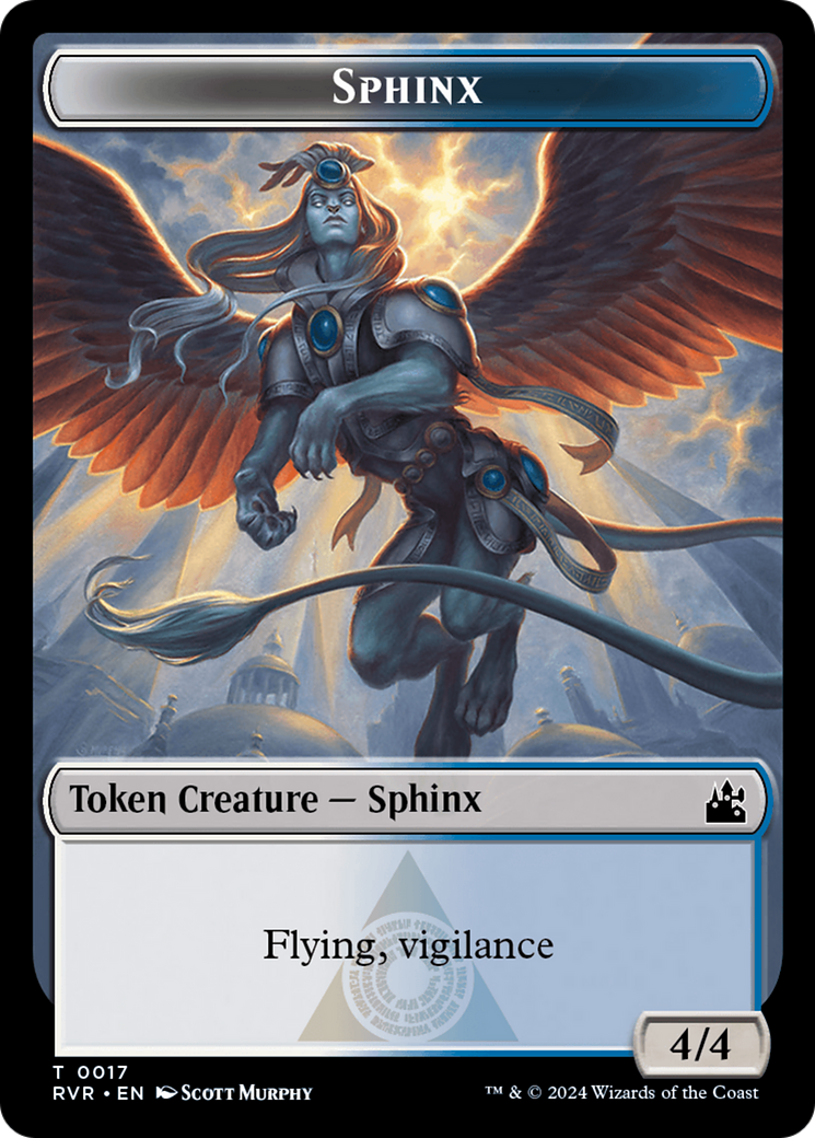 Spirit (0018) // Sphinx Double-Sided Token [Ravnica Remastered Tokens] | Devastation Store