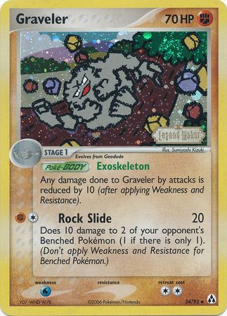 Graveler (34/92) (Stamped) [EX: Legend Maker] | Devastation Store