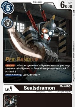 Sealsdramon [BT4-067] [Great Legend Pre-Release Promos] | Devastation Store
