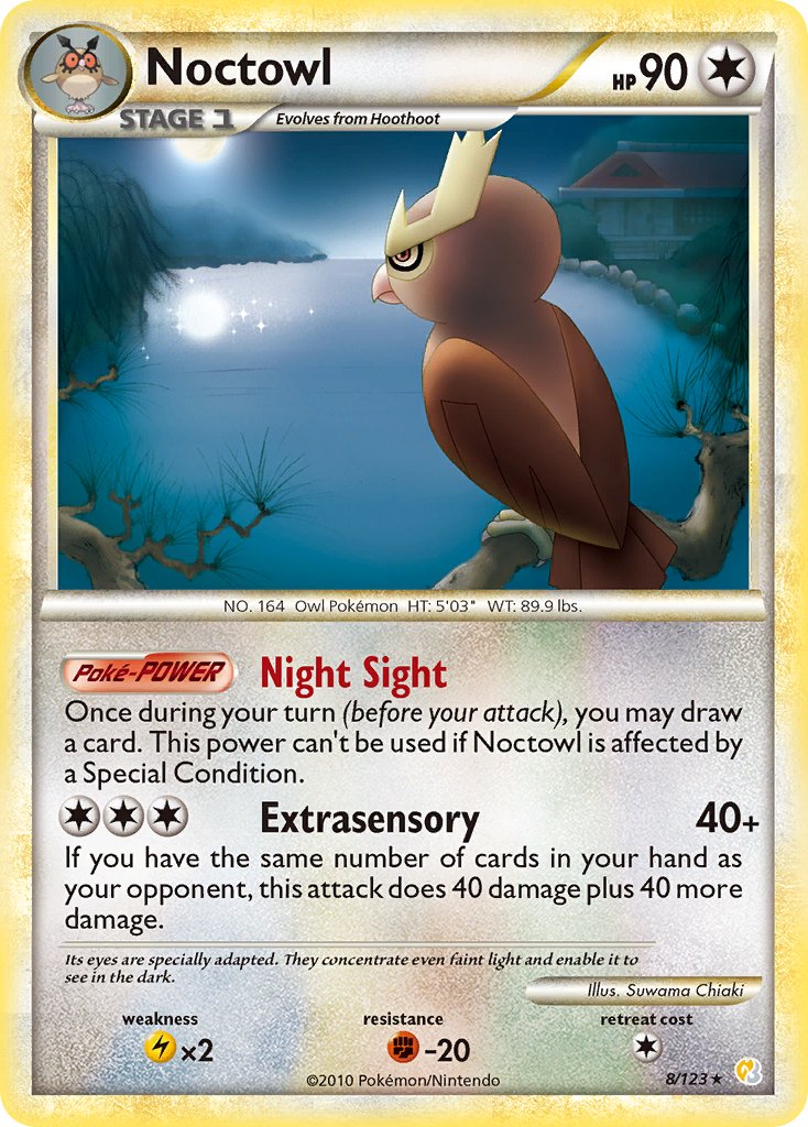 Noctowl (8/123) (Theme Deck Exclusive) [HeartGold & SoulSilver: Base Set] | Devastation Store