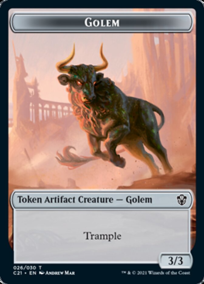 Golem (026) // Thopter Token [Commander 2021 Tokens] | Devastation Store