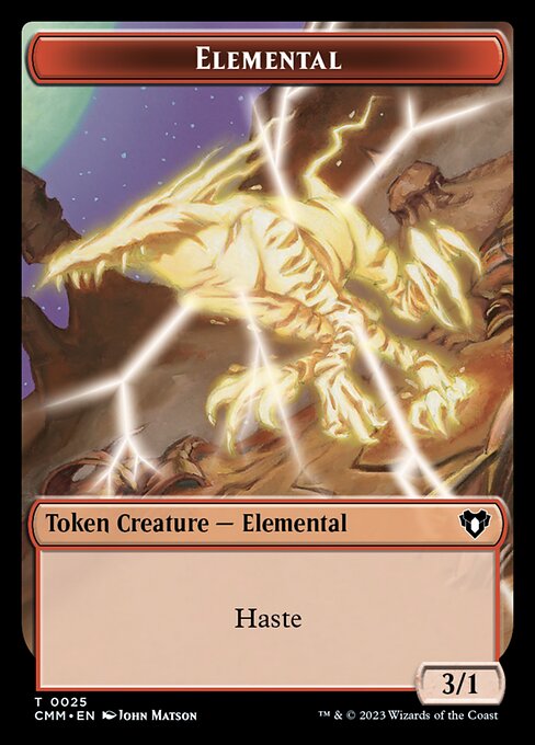 Clue // Elemental (0025) Double-Sided Token [Commander Masters Tokens] | Devastation Store