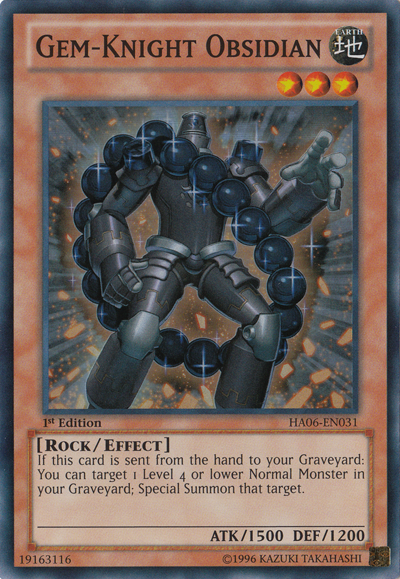 Gem-Knight Obsidian [HA06-EN031] Super Rare | Devastation Store