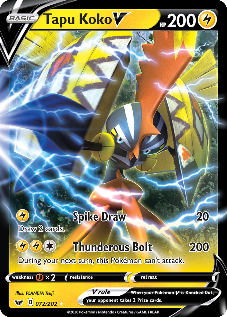 Tapu Koko V (072/202) [Sword & Shield: Base Set] | Devastation Store