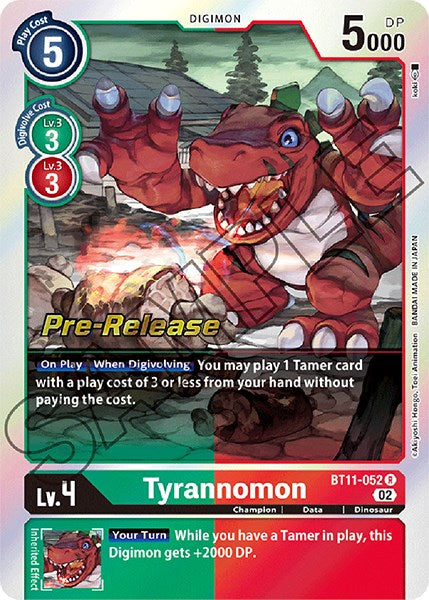 Tyrannomon [BT11-052] [Dimensional Phase Pre-Release Promos] | Devastation Store
