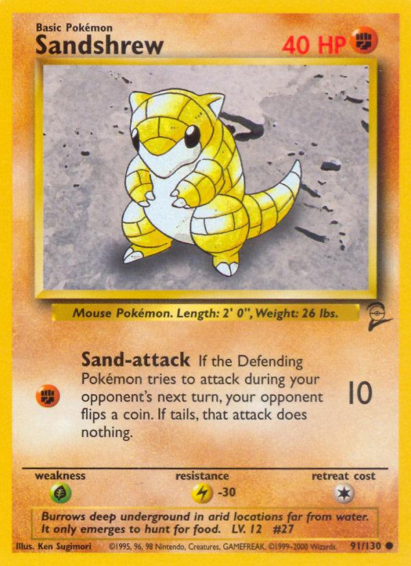 Sandshrew (91/130) [Base Set 2] | Devastation Store