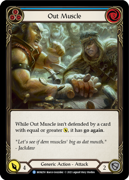 Out Muscle (Blue) [MON250] 1st Edition Normal - Devastation Store | Devastation Store