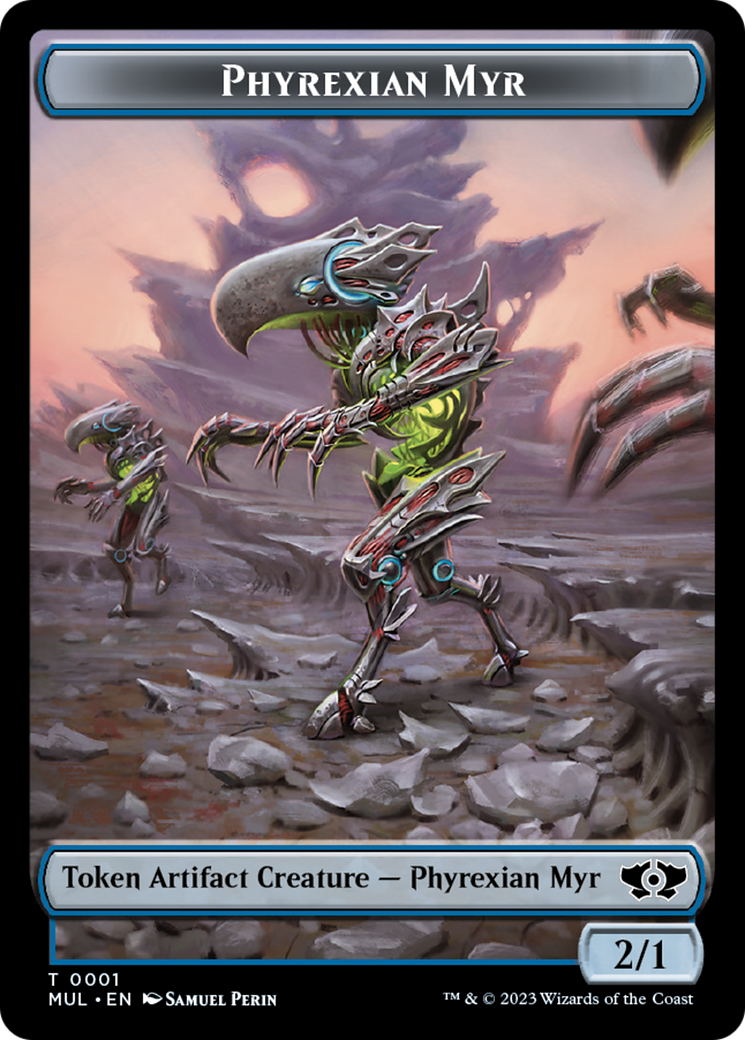 Phyrexian Myr // Teferi's Talent Emblem Double-Sided Token [March of the Machine Tokens] | Devastation Store