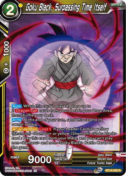 Goku Black, Surpassing Time itself [BT16-088] | Devastation Store
