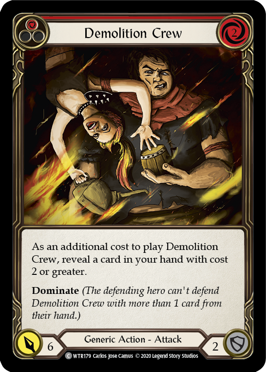 Demolition Crew (Red) [WTR179] Unlimited Edition Rainbow Foil - Devastation Store | Devastation Store