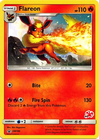 Flareon (SM186) (Charizard Stamp #44) [Battle Academy 2020] | Devastation Store