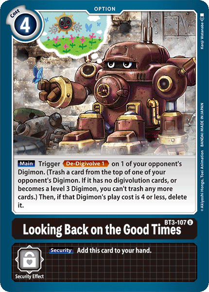 Looking Back on the Good Times [BT3-107] [Release Special Booster Ver.1.0] | Devastation Store