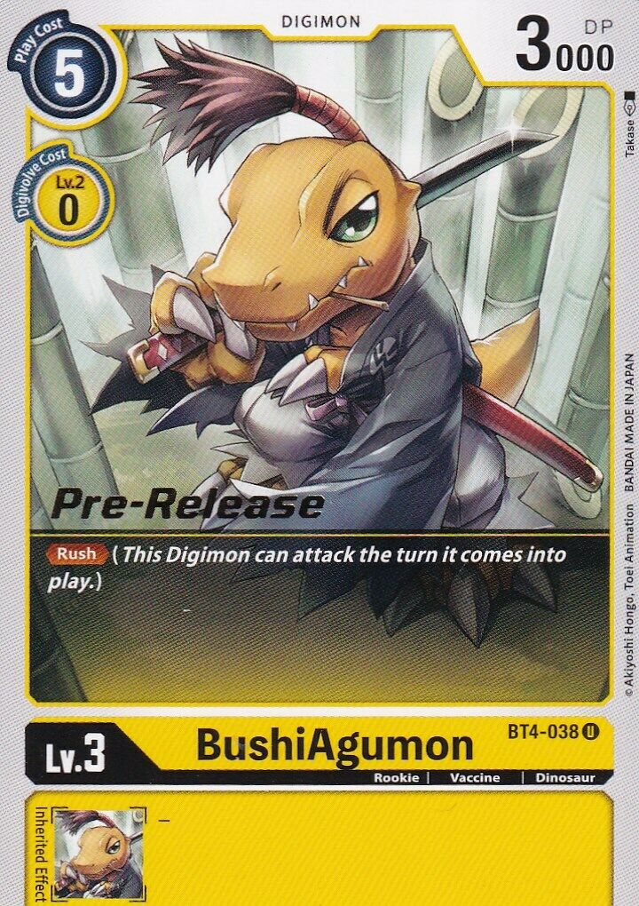 BushiAgumon [BT4-038] [Great Legend Pre-Release Promos] | Devastation Store
