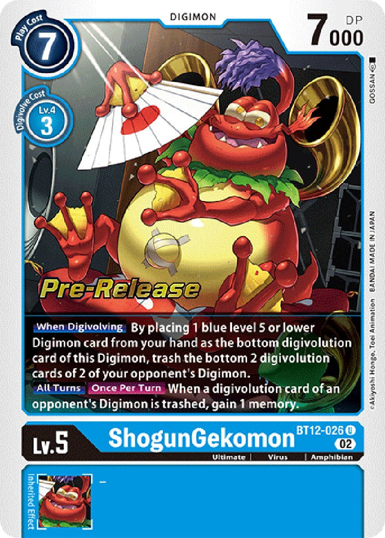 ShogunGekomon [BT12-026] [Across Time Pre-Release Cards] | Devastation Store