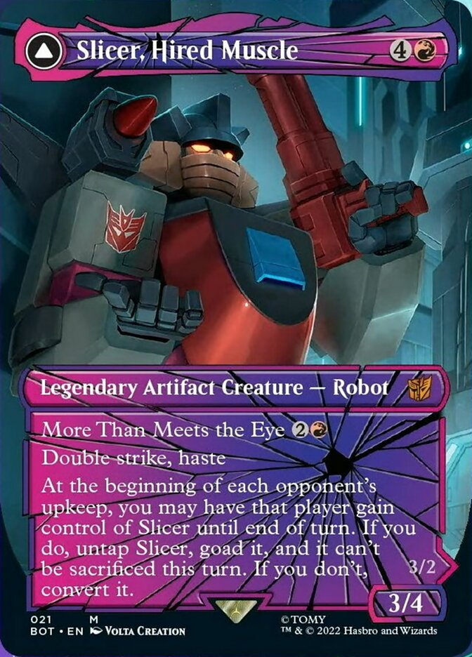 Slicer, Hired Muscle // Slicer, High-Speed Antagonist (Shattered Glass) [Transformers] | Devastation Store