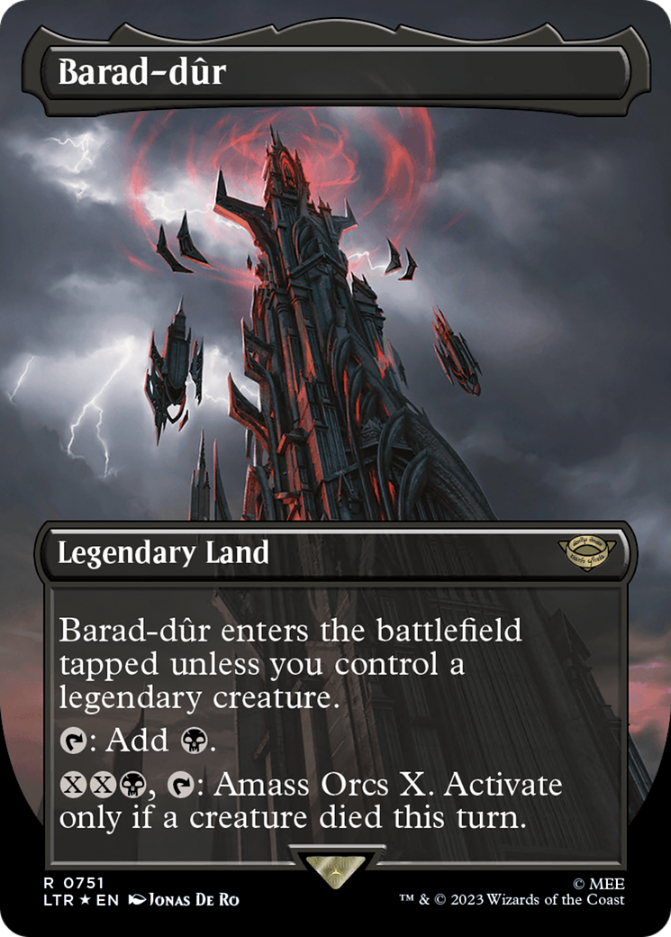 Barad-dur (0751) (Borderless) (Surge Foil) [The Lord of the Rings: Tales of Middle-Earth] | Devastation Store