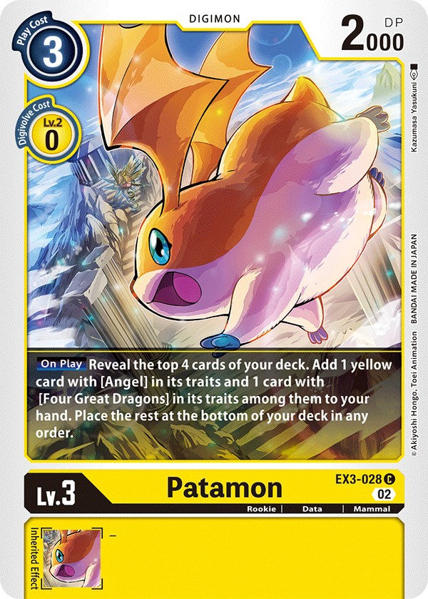 Patamon [EX3-028] [Draconic Roar] | Devastation Store