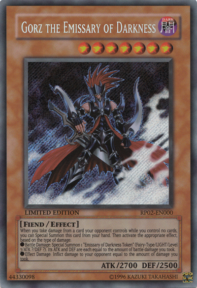 Gorz the Emissary of Darkness [RP02-EN000] Secret Rare | Devastation Store