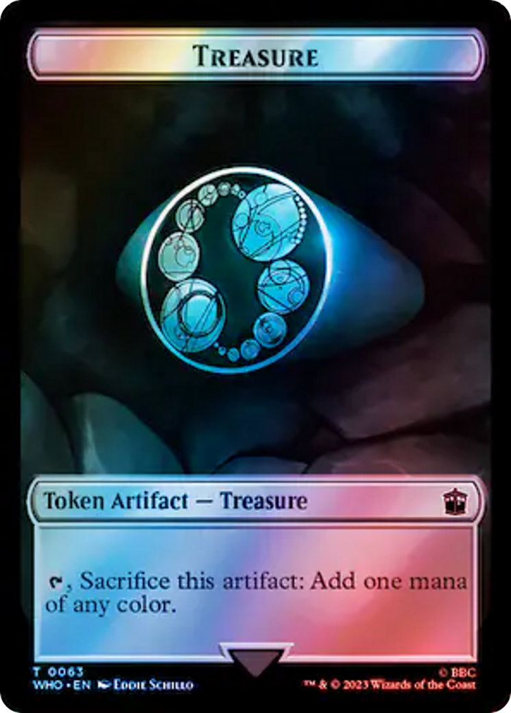 Alien Angel // Treasure (0063) Double-Sided Token (Surge Foil) [Doctor Who Tokens] | Devastation Store