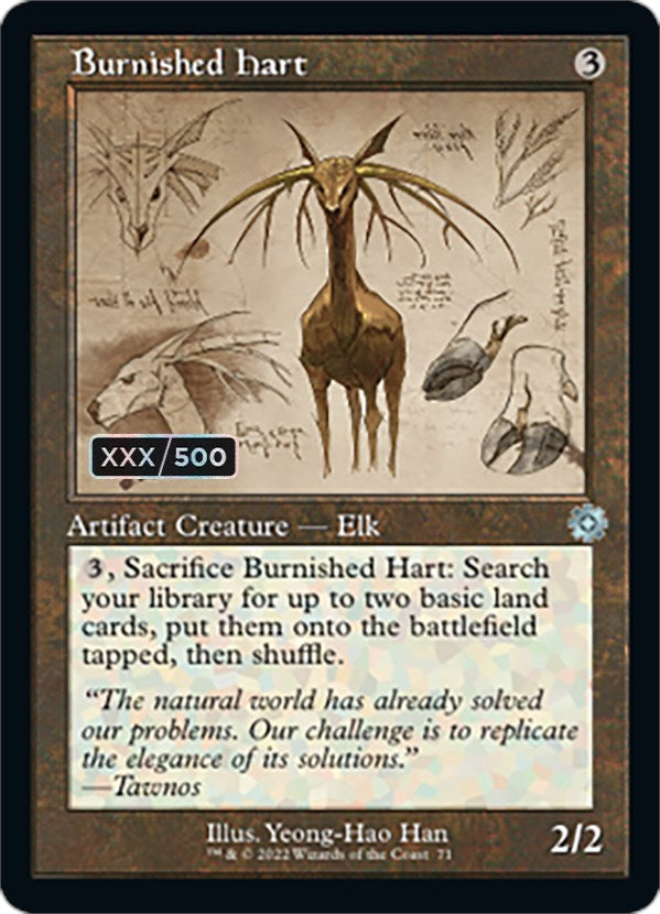 Burnished Hart (Retro Schematic) (Serial Numbered) [The Brothers' War Retro Artifacts] | Devastation Store