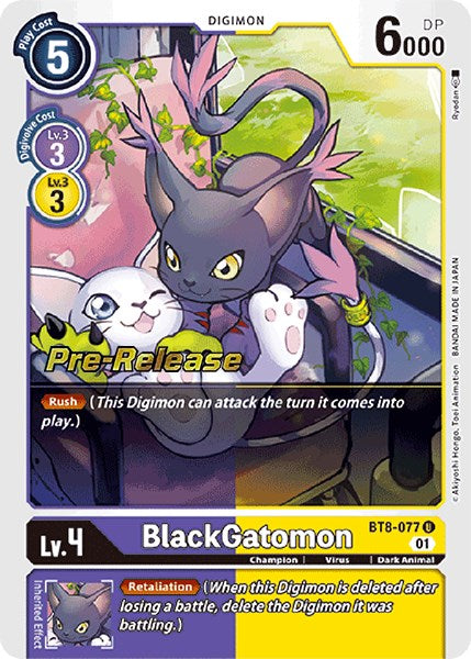 BlackGatomon [BT8-077] [New Awakening Pre-Release Cards] | Devastation Store