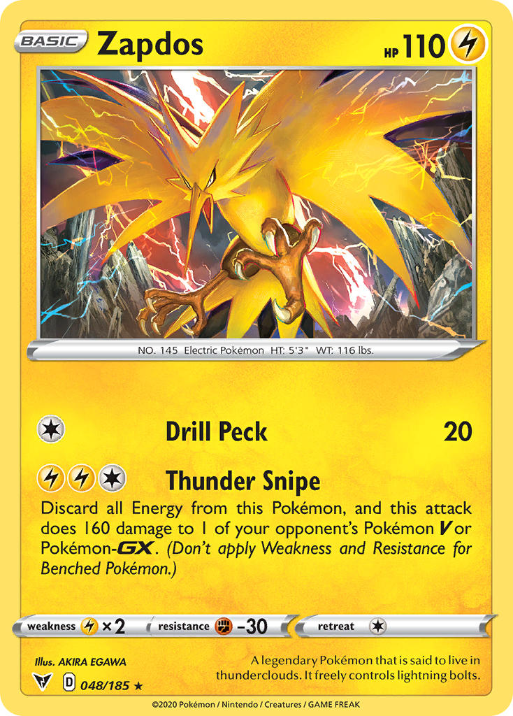 Zapdos (048/185) [Sword & Shield: Vivid Voltage] | Devastation Store